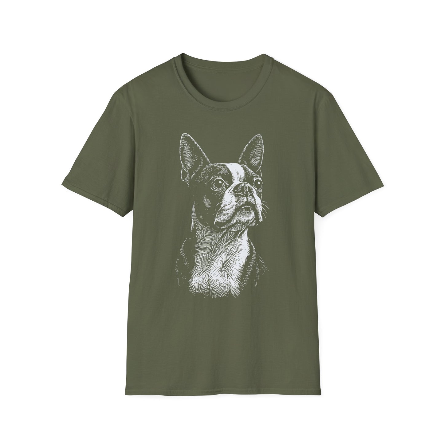Boston Terrier Line Print Tee