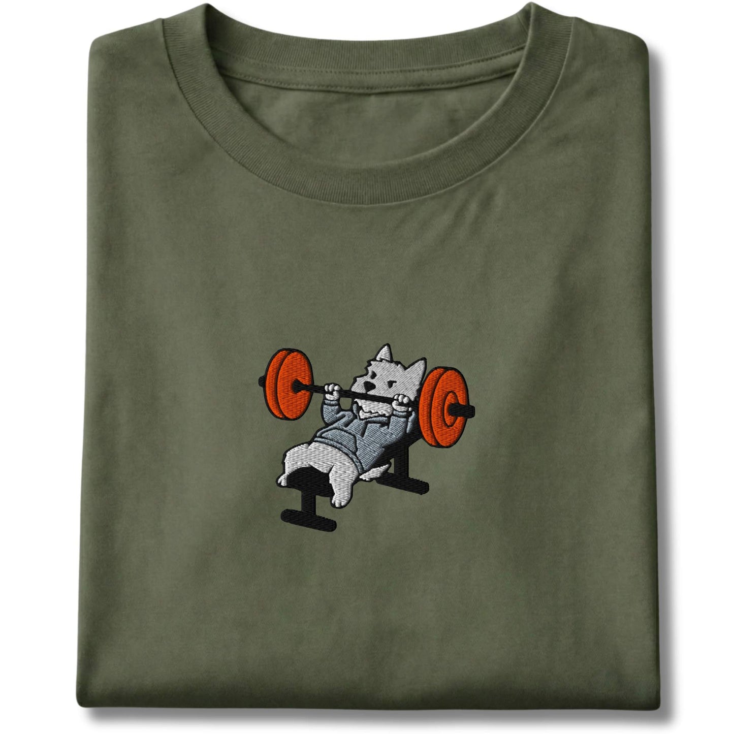 Embroidered Westie Bench Press Tee