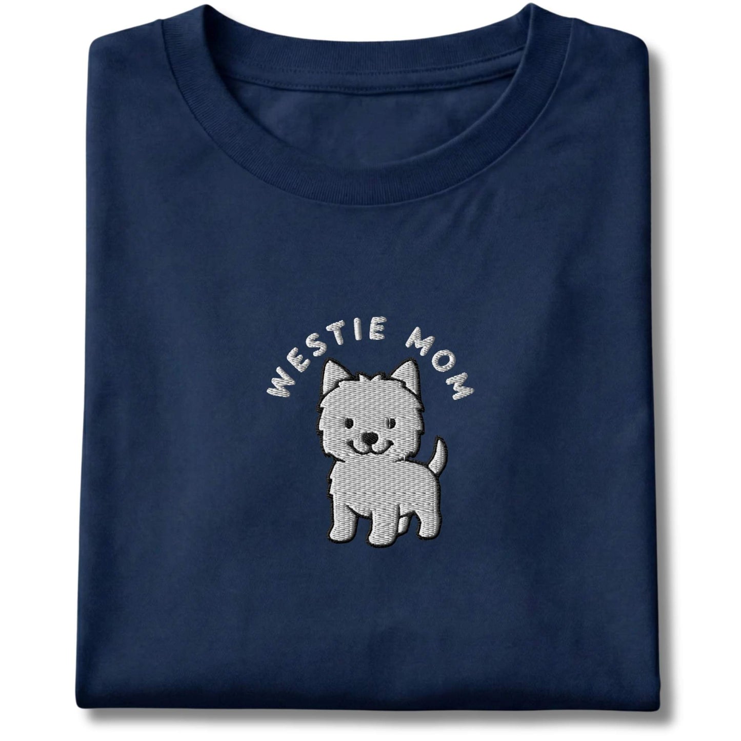 Embroidered Westie Mom Tee