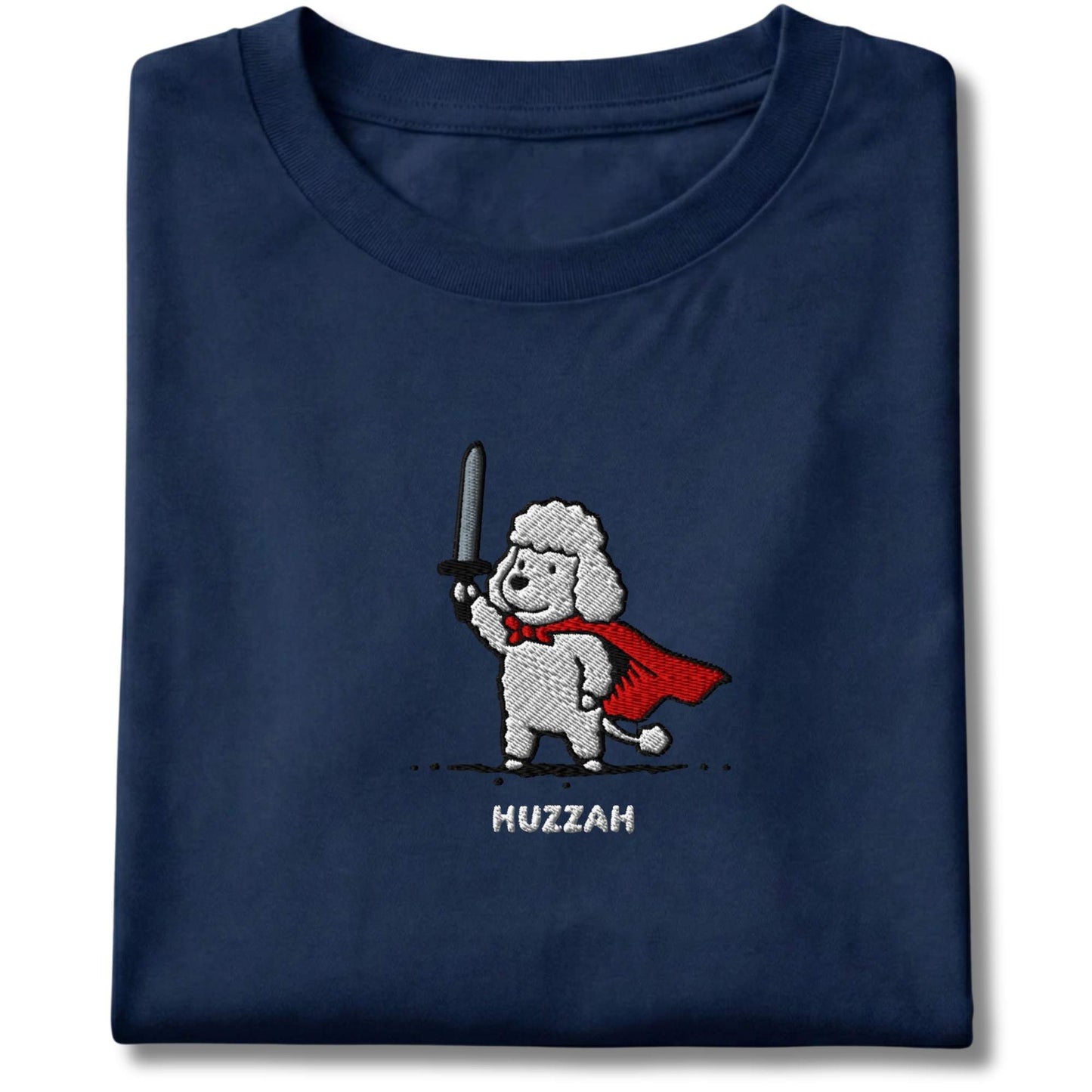 Embroidered Poodle Huzzah Tee
