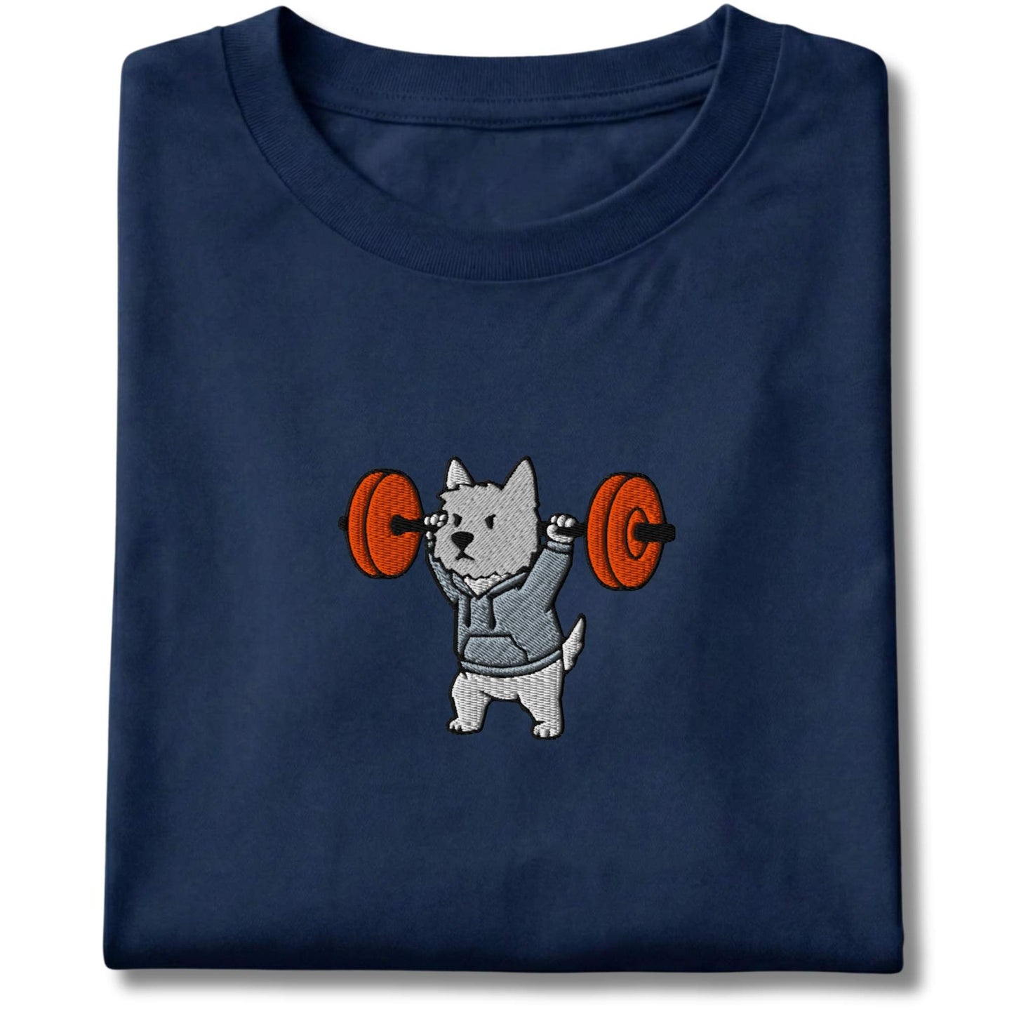 Embroidered Westie Overhead Press Tee