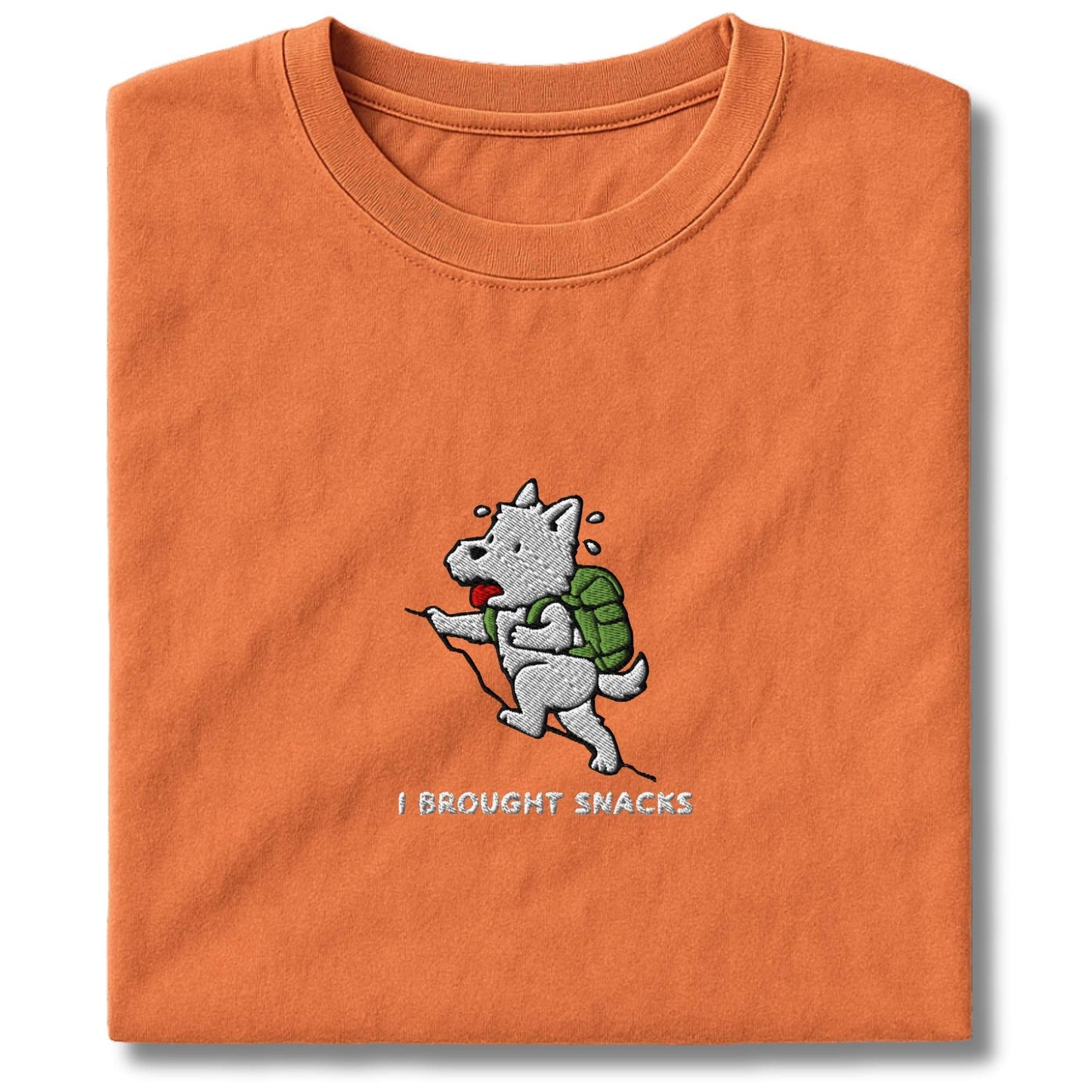 Embroidered Westie I Brought Snacks T-Shirt