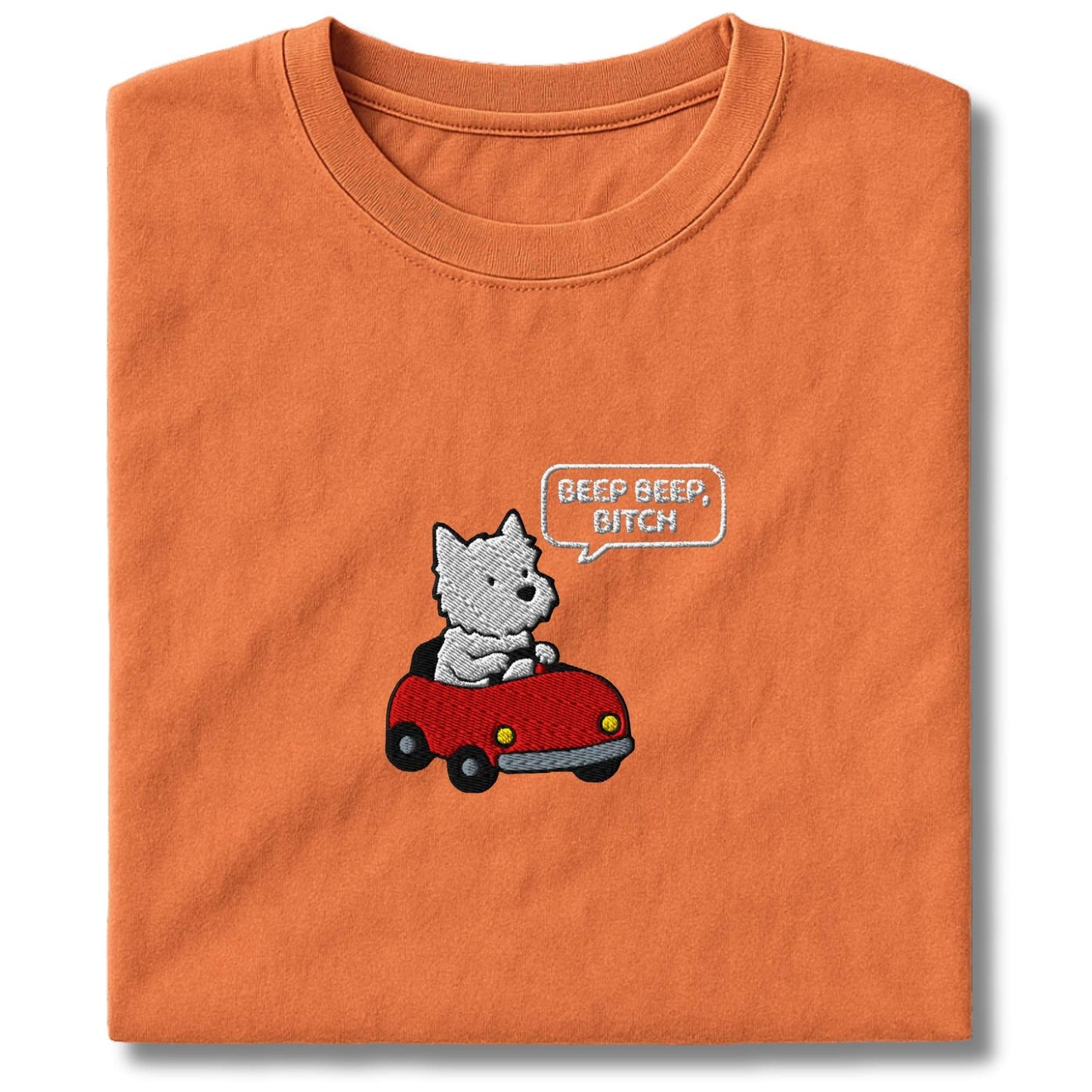 Embroidered Westie Road Rage T-Shirt