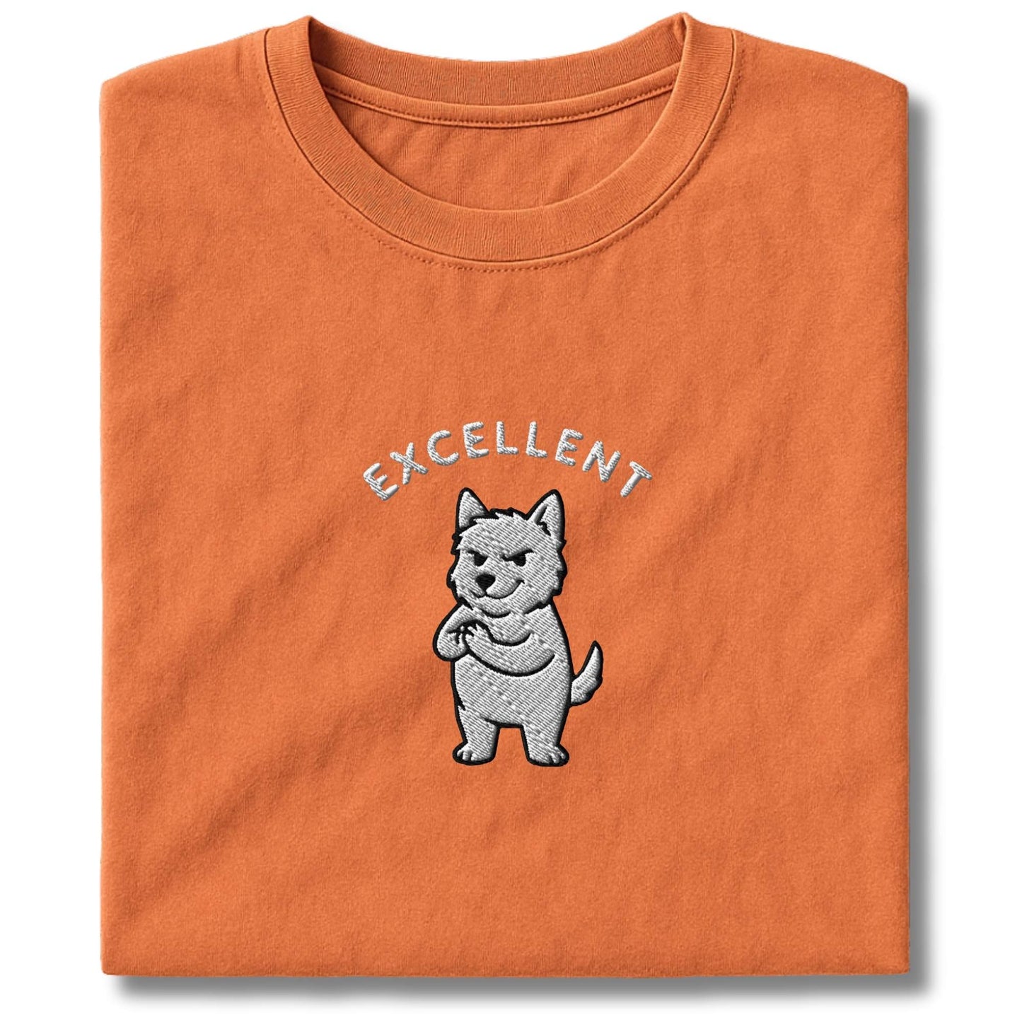 Embroidered Westie Excellent T-Shirt