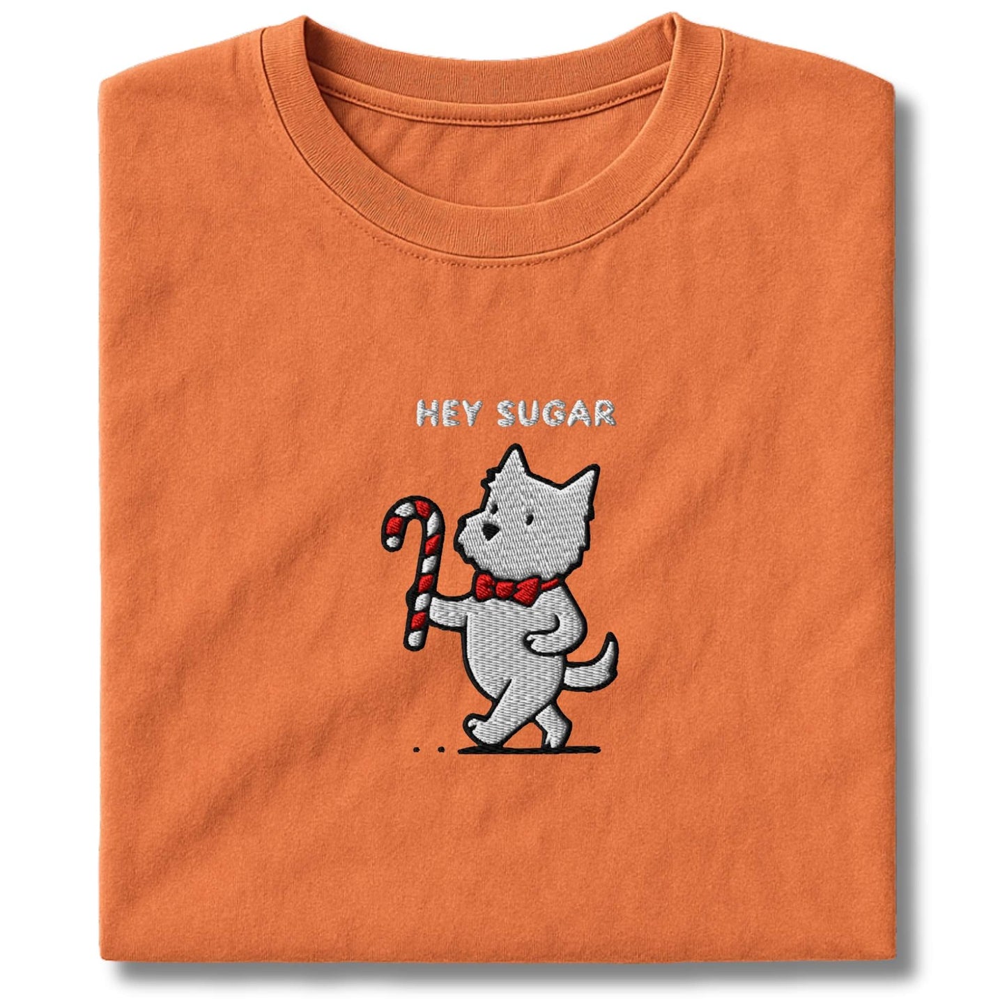 Embroidered Westie Hey Sugar T-Shirt