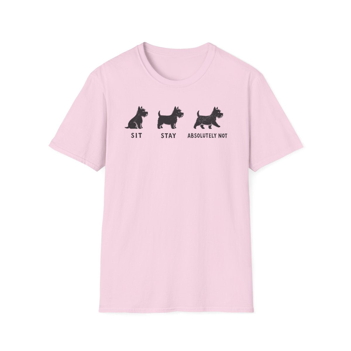 Absolutely Not Westie Tee - Light Pink