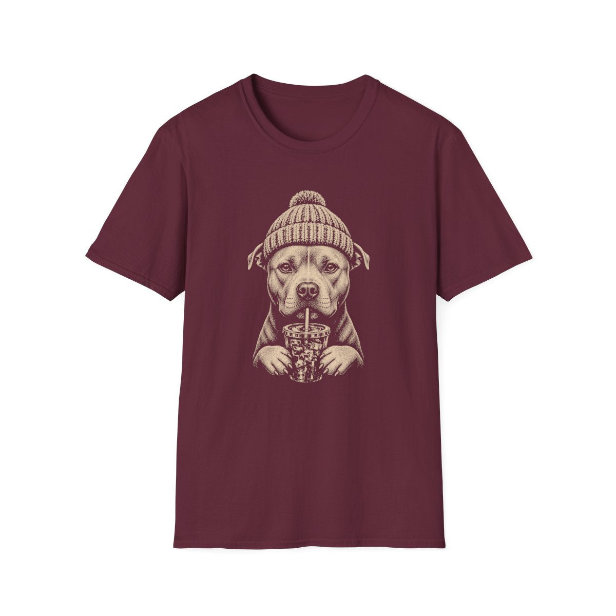 American Staffordshire Terrier Cold Brew Tee - Maroon