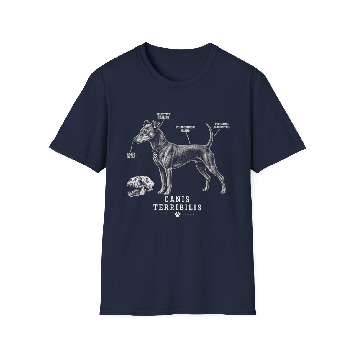 Anatomy Of A Manchester Terrier Tee - Navy