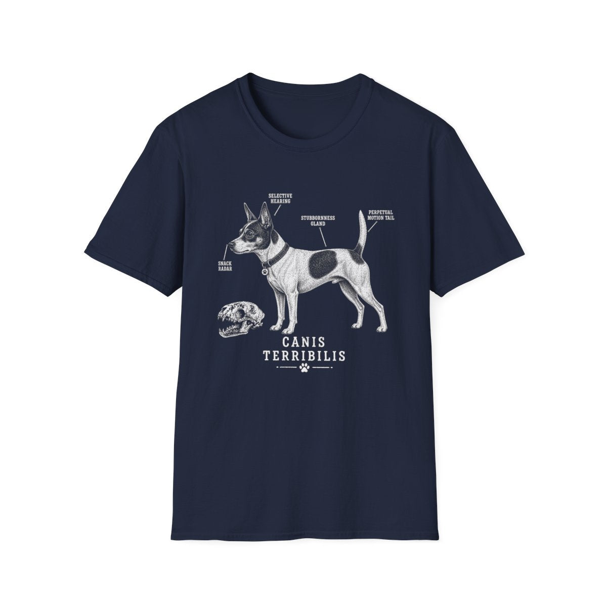 Anatomy Of A Rat Terrier Tee - Navy