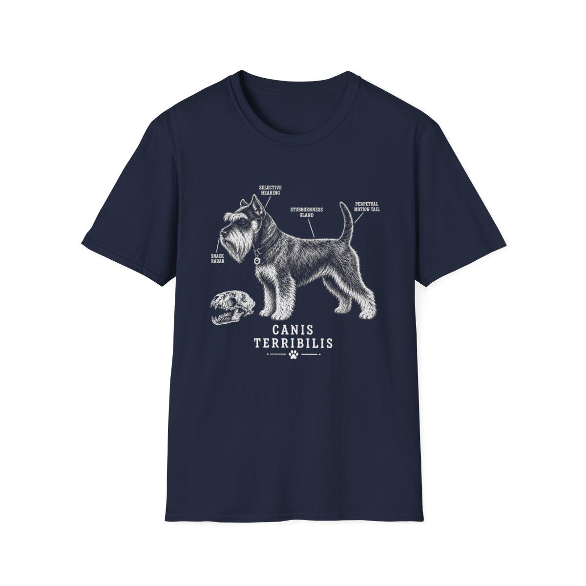 Anatomy Of A Schnauzer Tee - Navy