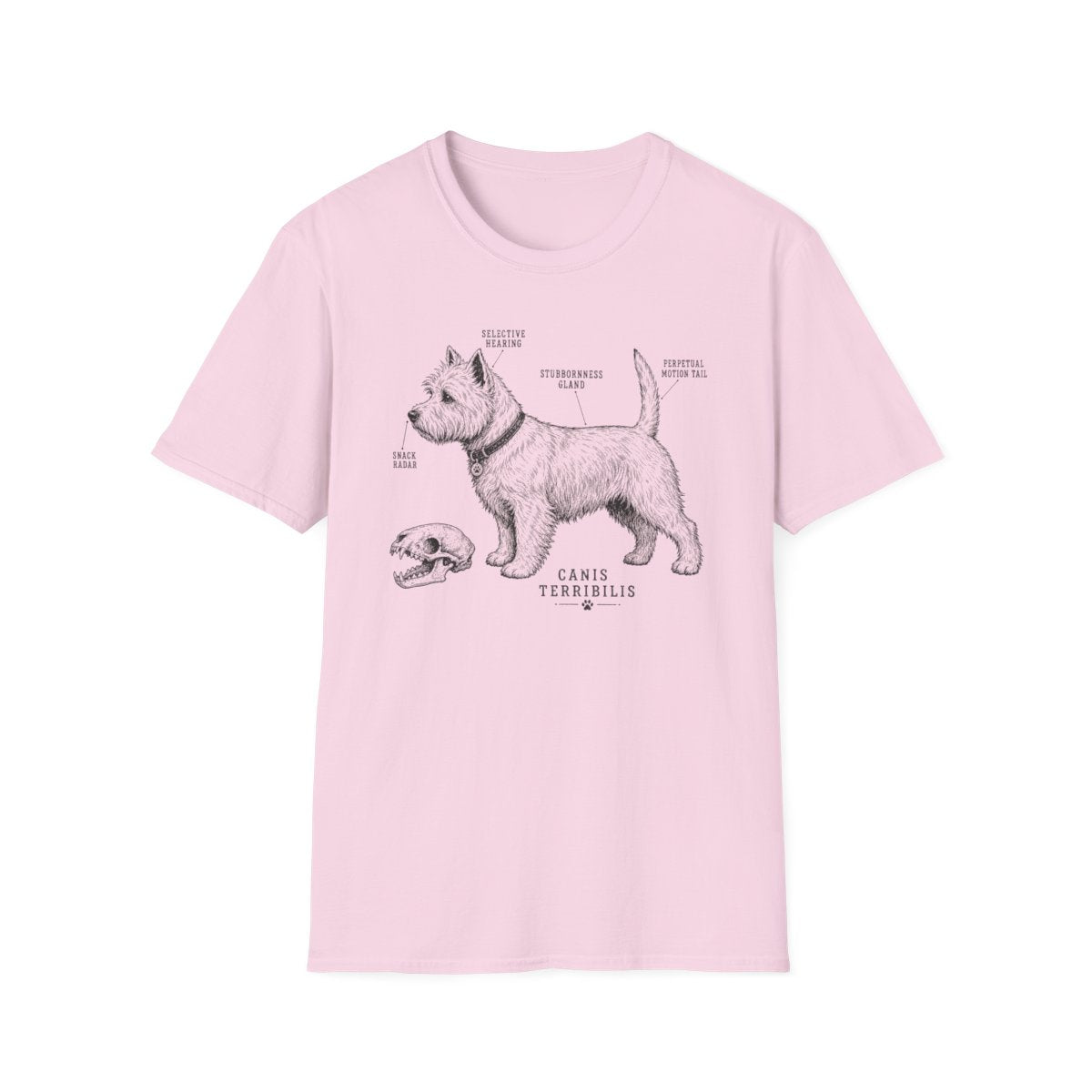 Anatomy Of A Westie Tee - Light Pink