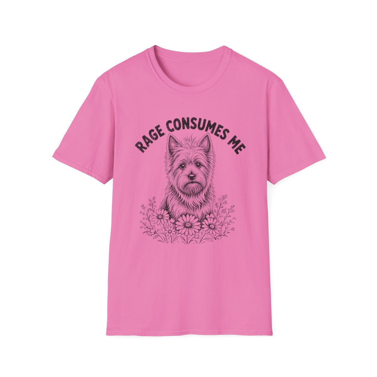 Australian Terrier Rage Consumes Me Tee - Azalea