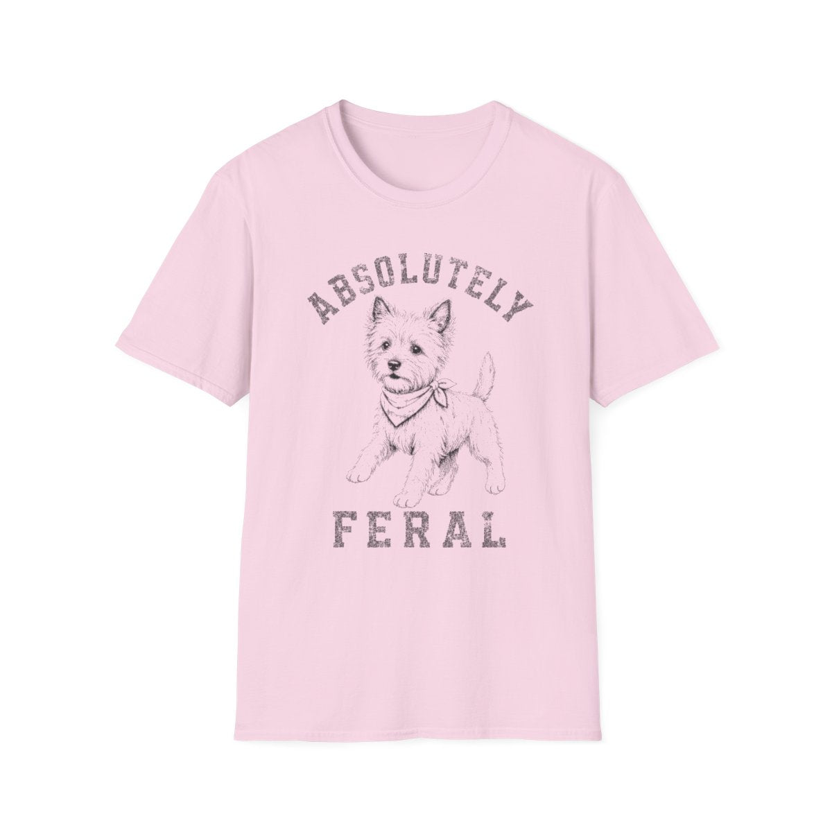 Bandana Cairn Terrier Tee - Light Pink