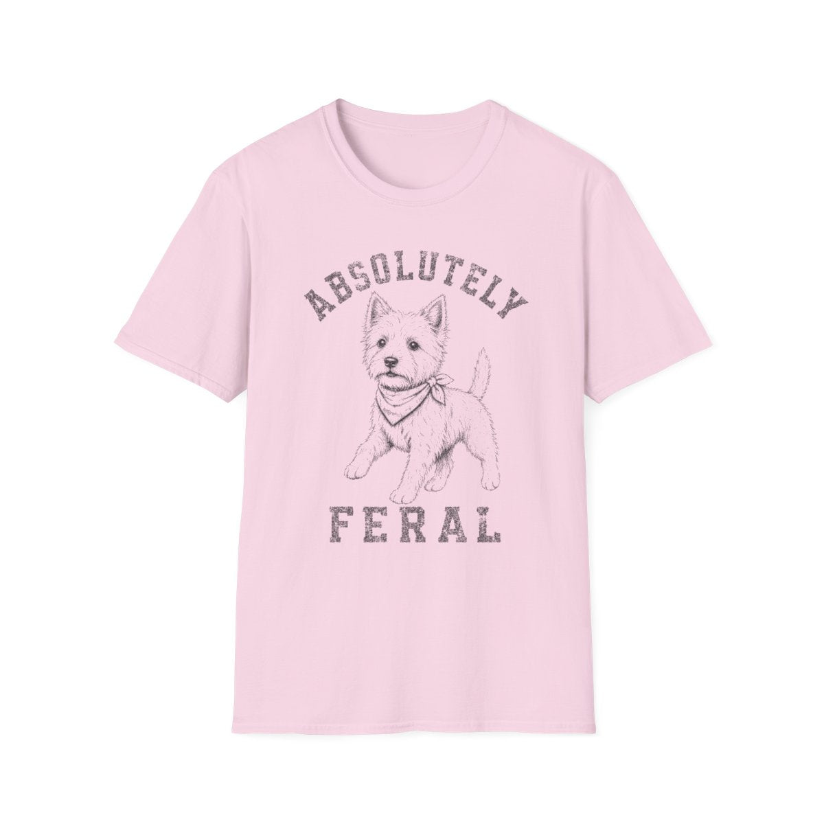 Bandana Norwich Terrier Tee - Light Pink