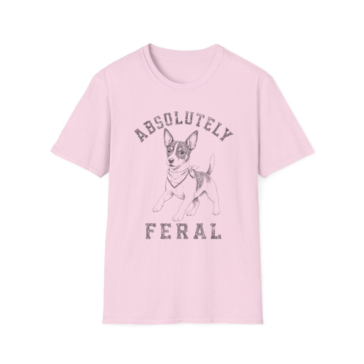 Bandana Rat Terrier Tee - Light Pink