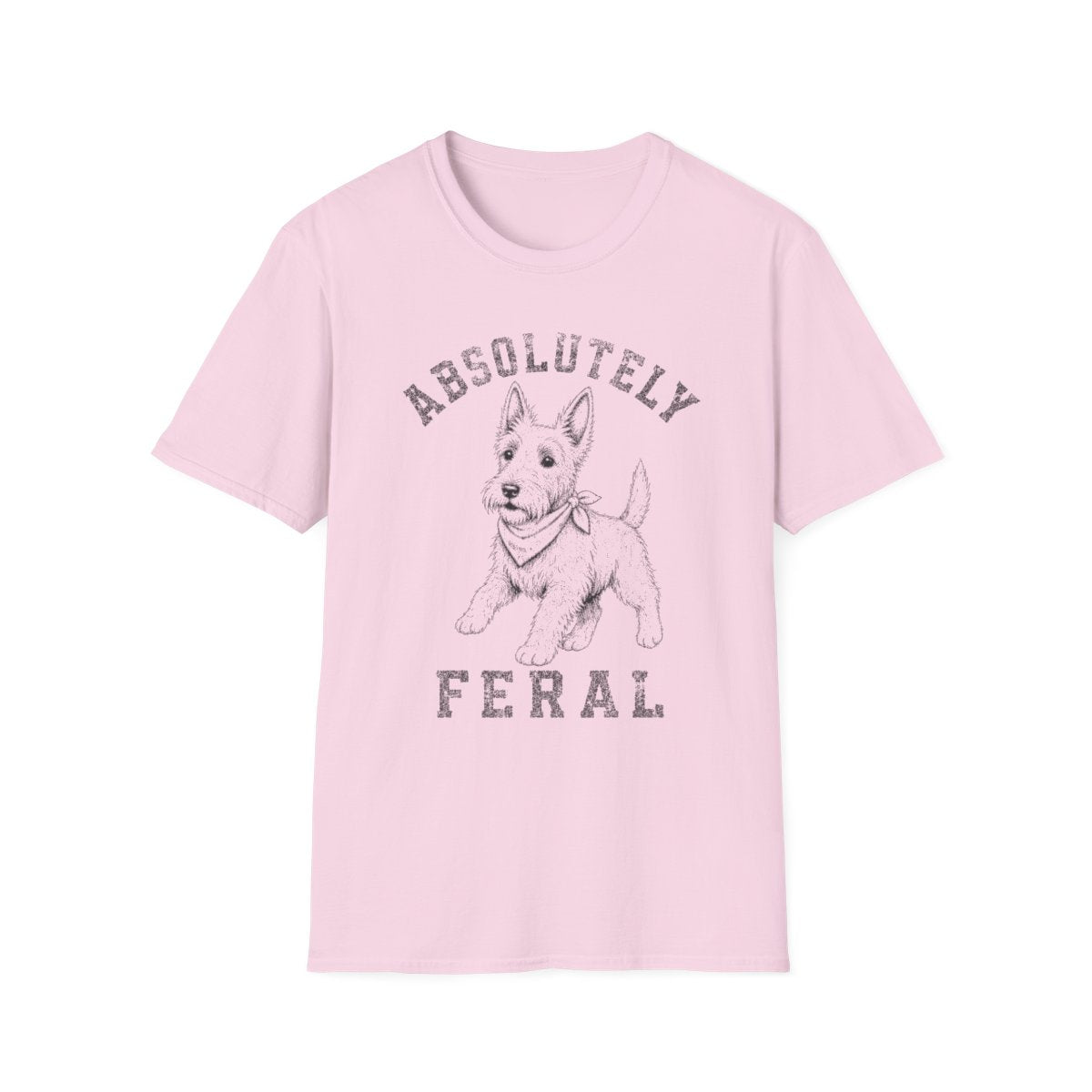 Bandana Scottish Terrier Tee - Light Pink