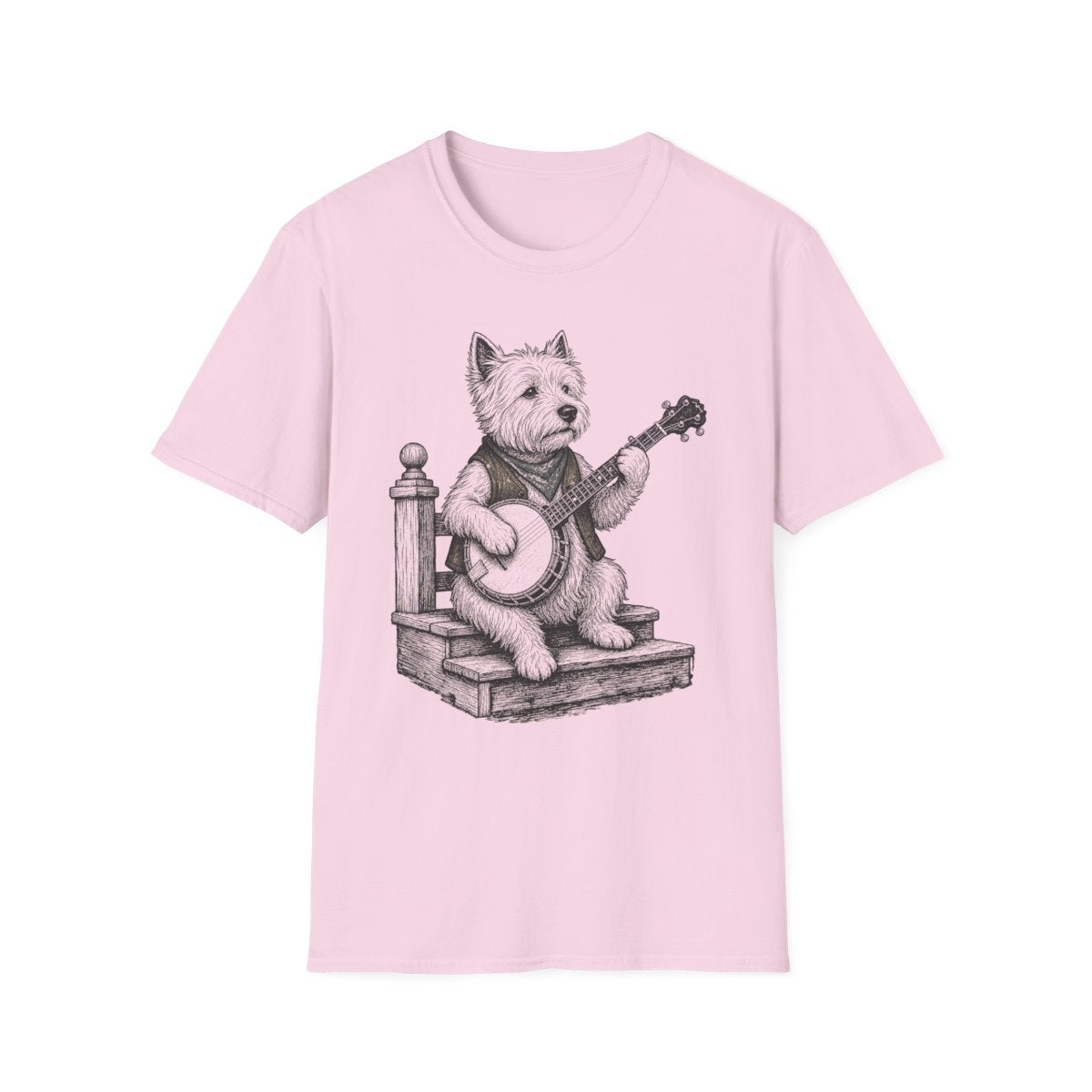 Banjo Westie Tee - Light Pink