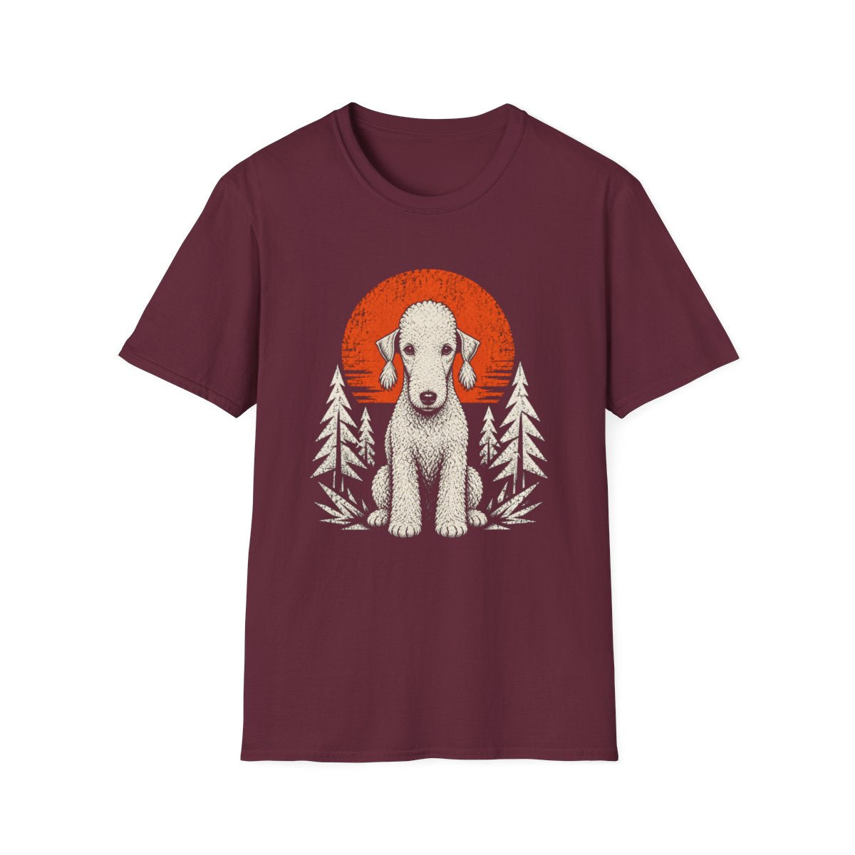 Bedlington Terrier Adventure Club Tee - Maroon