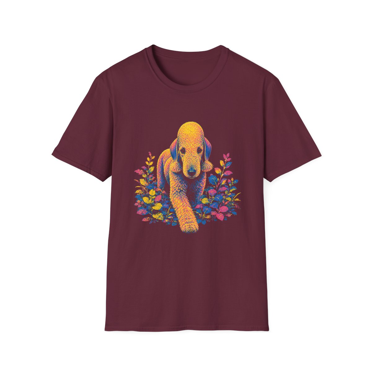Bedlington Terrier Bold Spirit Tee - Maroon