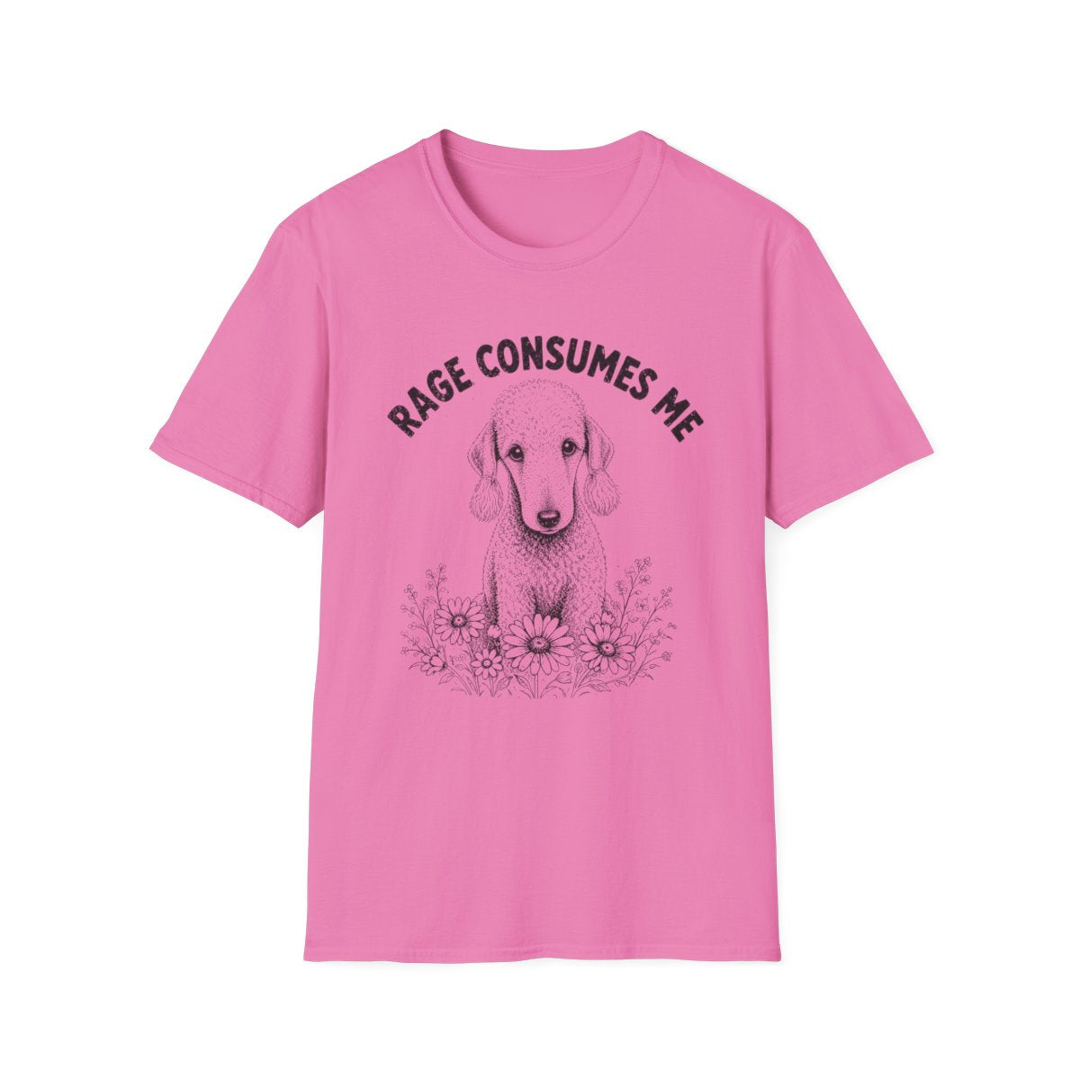 Bedlington Terrier Rage Consumes Me Tee - Azalea