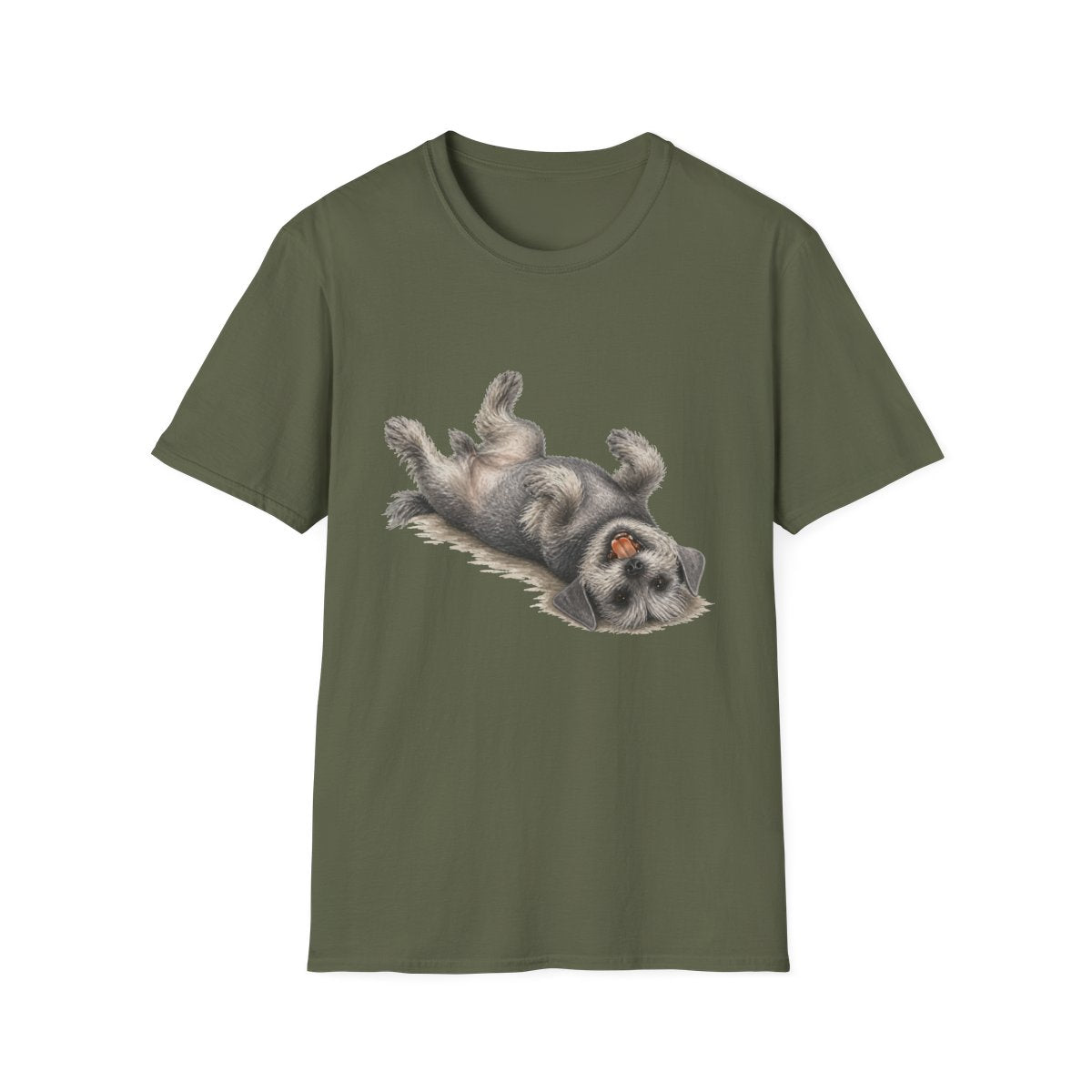 Belly Rubs Cesky Terrier Tee - Military Green