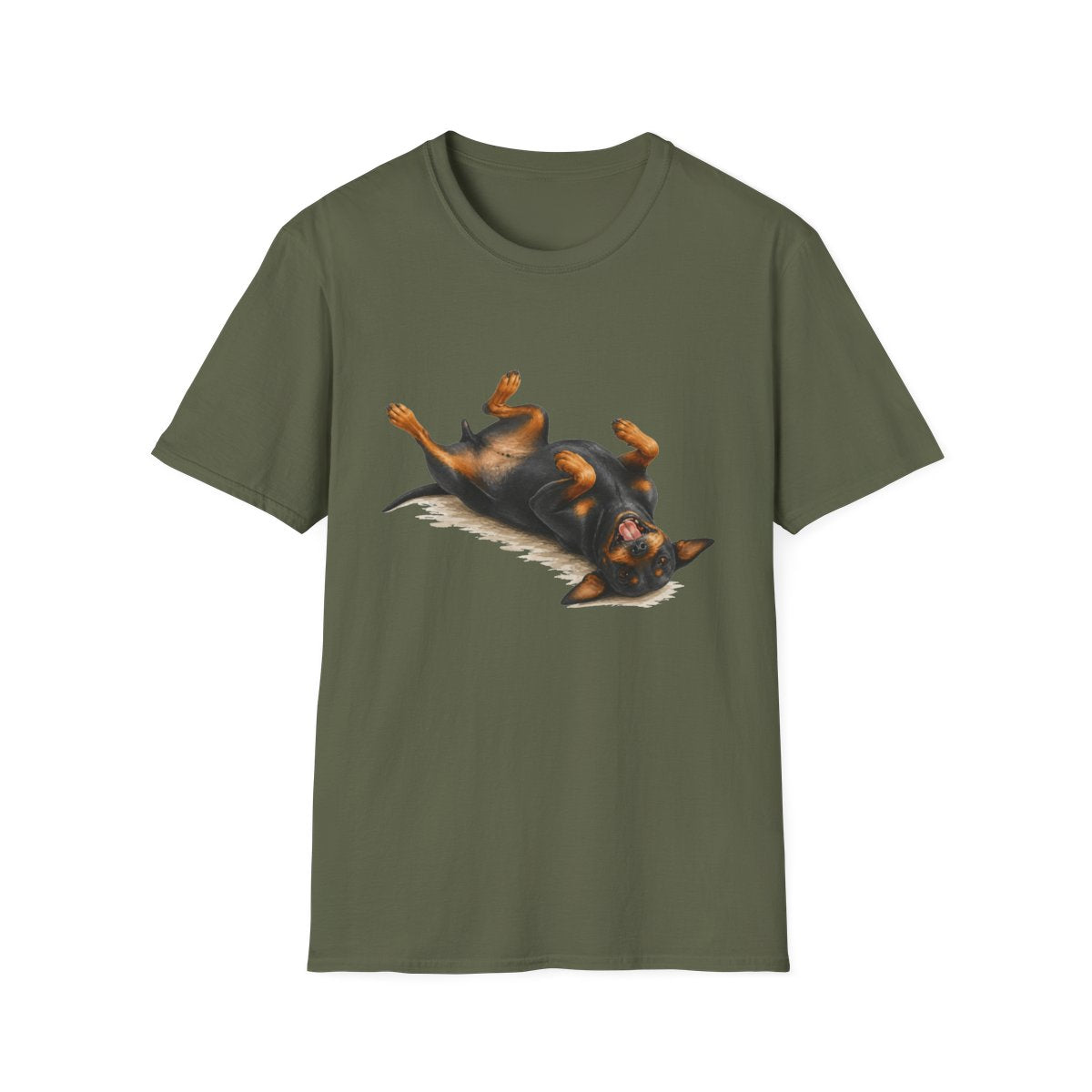 Belly Rubs Manchester Terrier Tee - Military Green