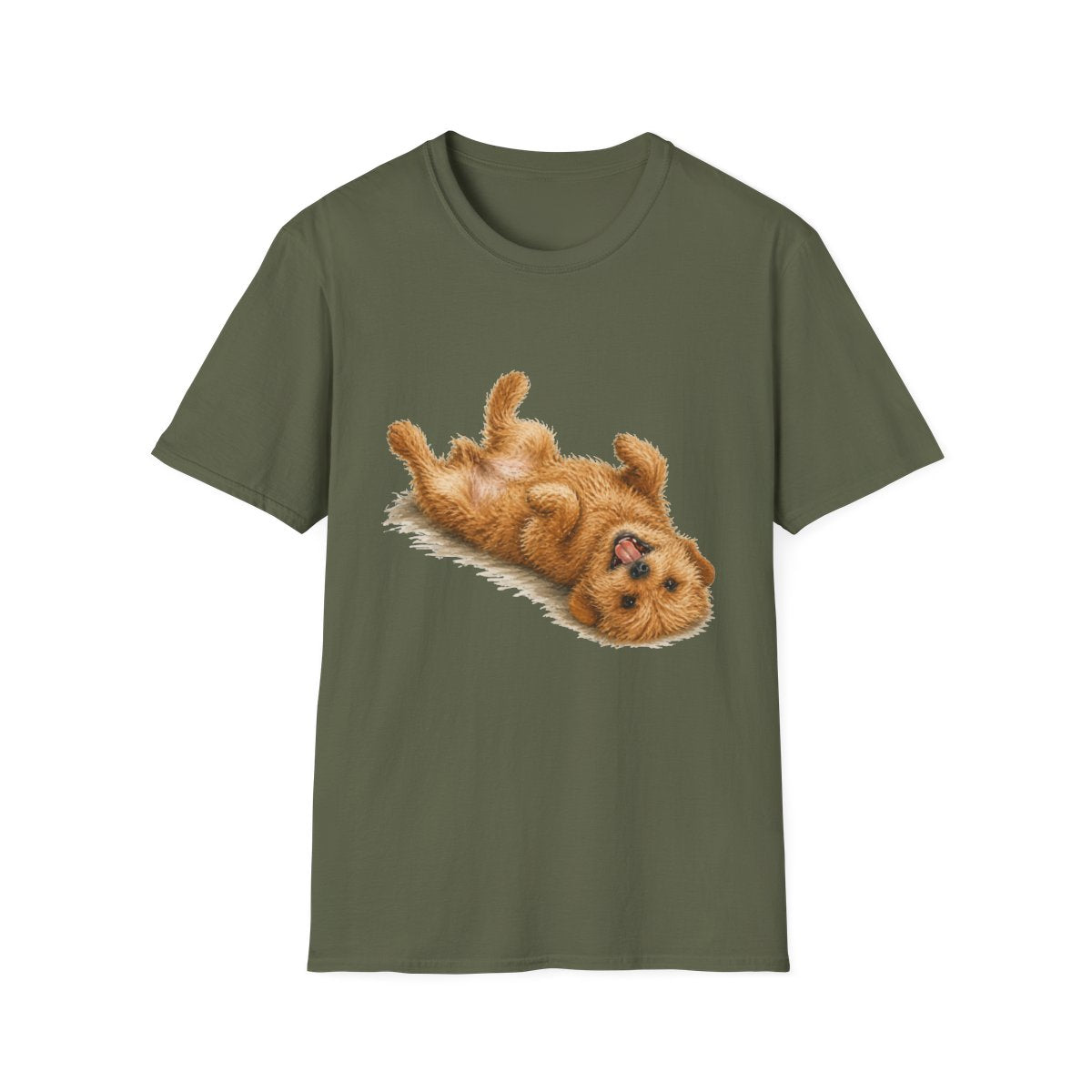 Belly Rubs Norfolk Terrier Tee - Military Green