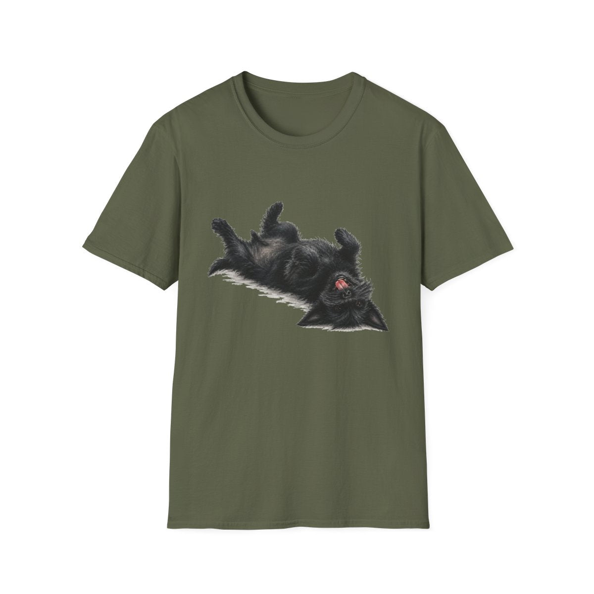 Belly Rubs Scottish Terrier Tee - Military Green