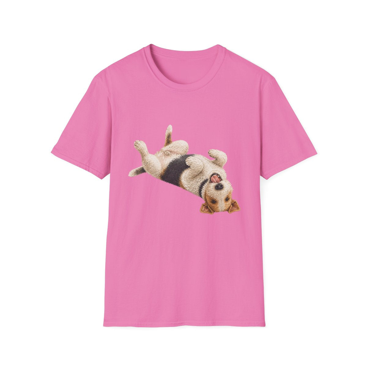 Belly Rubs Wire Fox Terrier Tee - Azalea