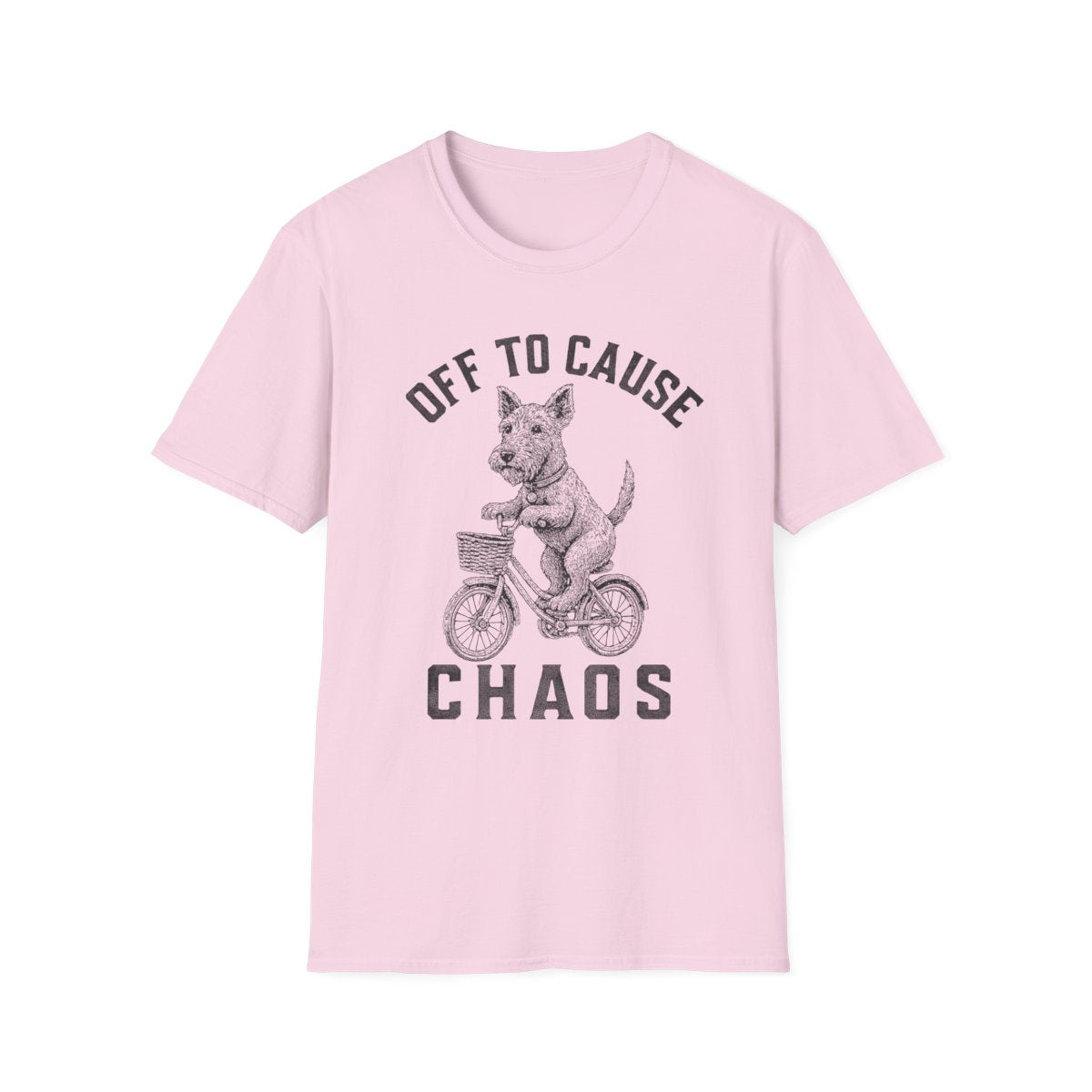 Bicycle Irish Terrier Tee - Light Pink