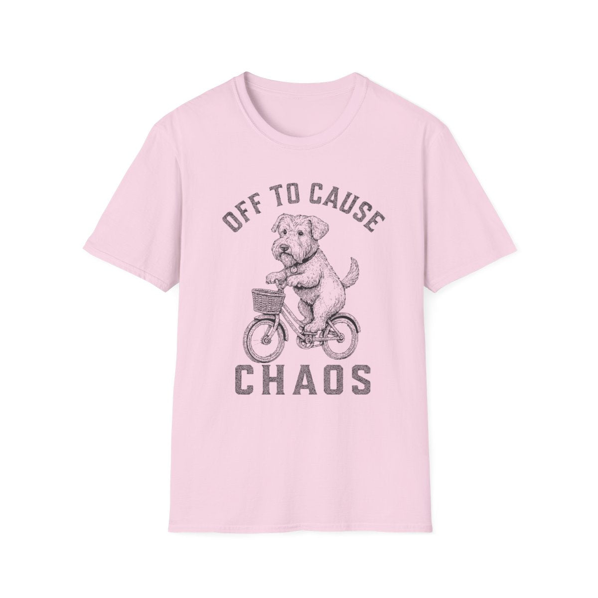 Bicycle Sealyham Terrier Tee - Light Pink