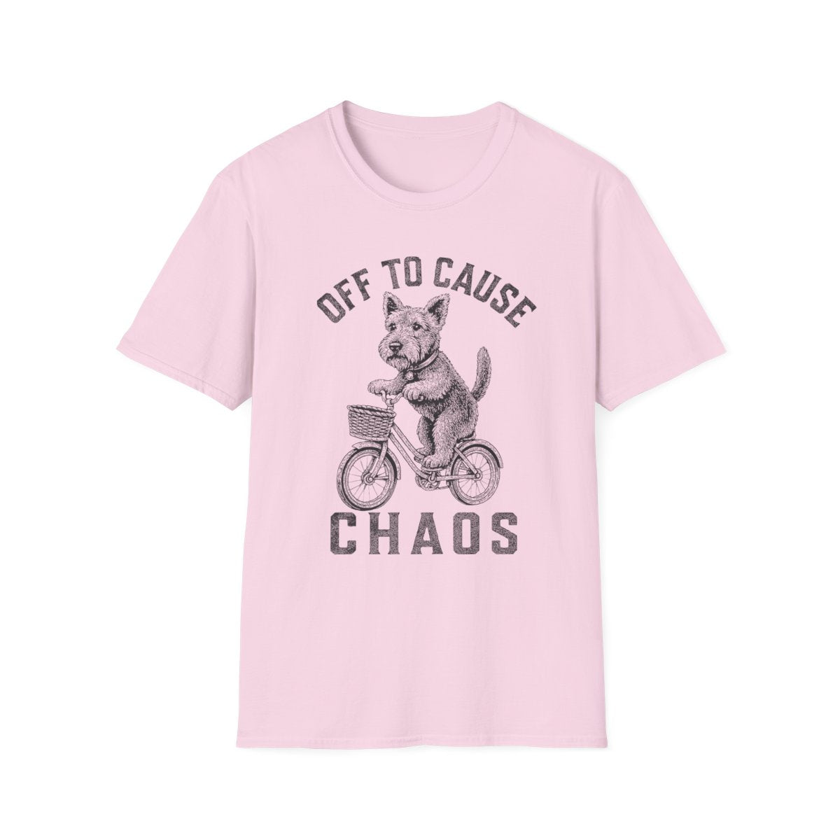 Bicycle Welsh Terrier Tee - Light Pink