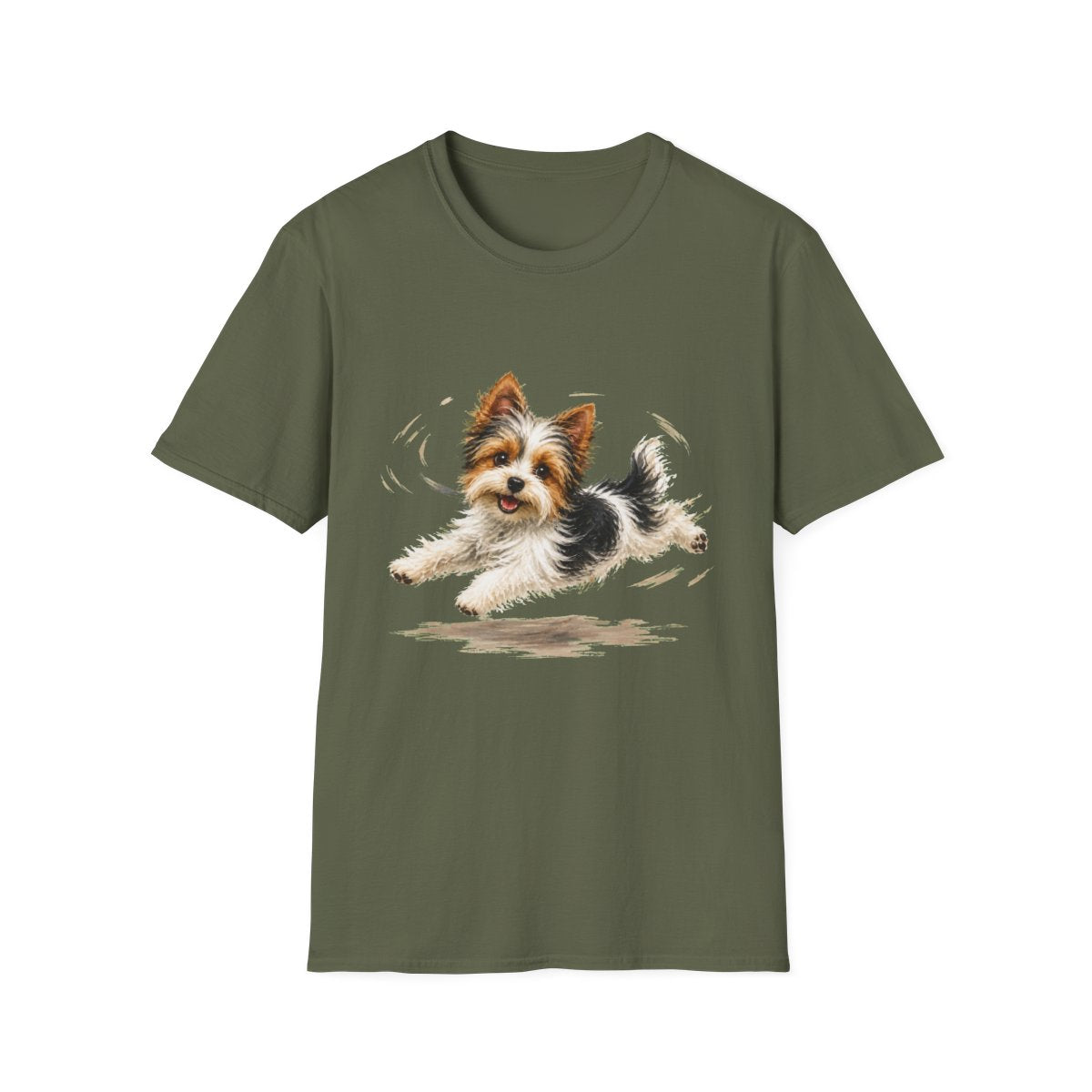 Biewer Terrier Certified Zoomies Champion Tee - Military Green