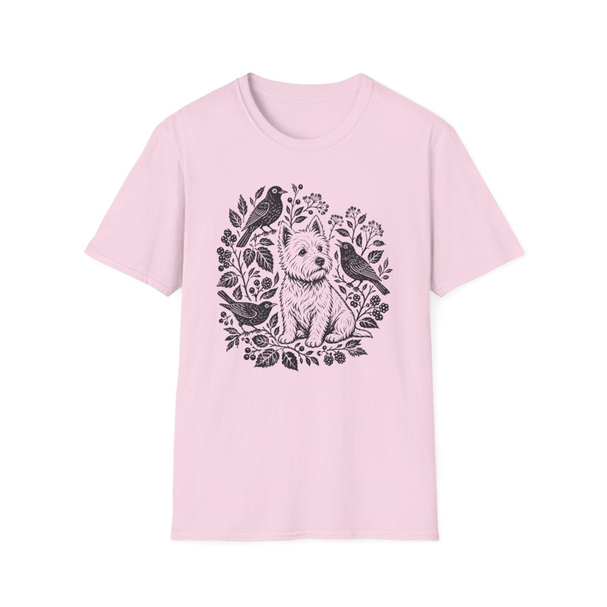 Blackbird Garden Westie Tee - Light Pink