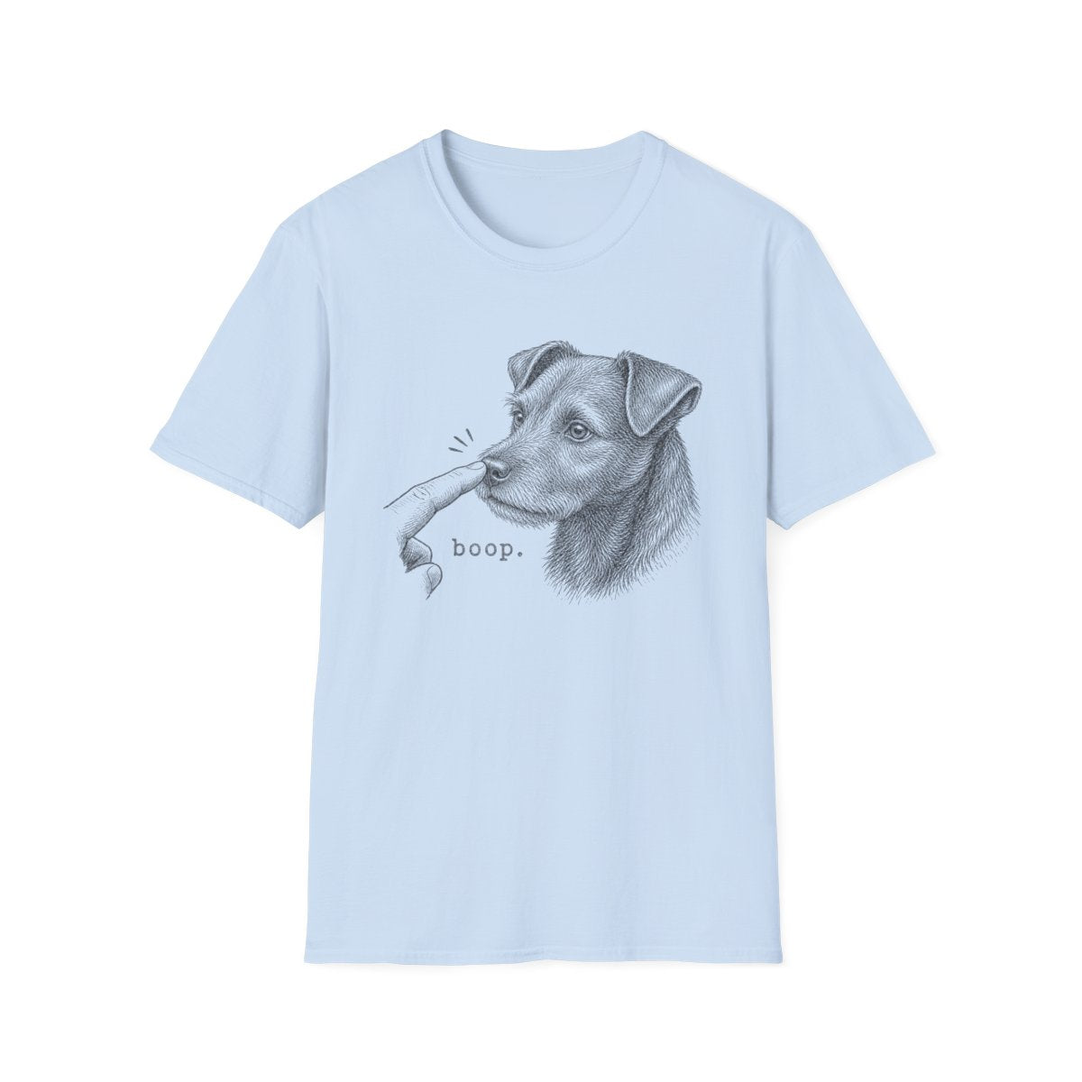Boop Patterdale Terrier Tee - Light Blue