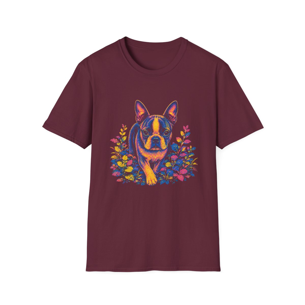 Boston Terrier Bold Spirit Tee - Maroon