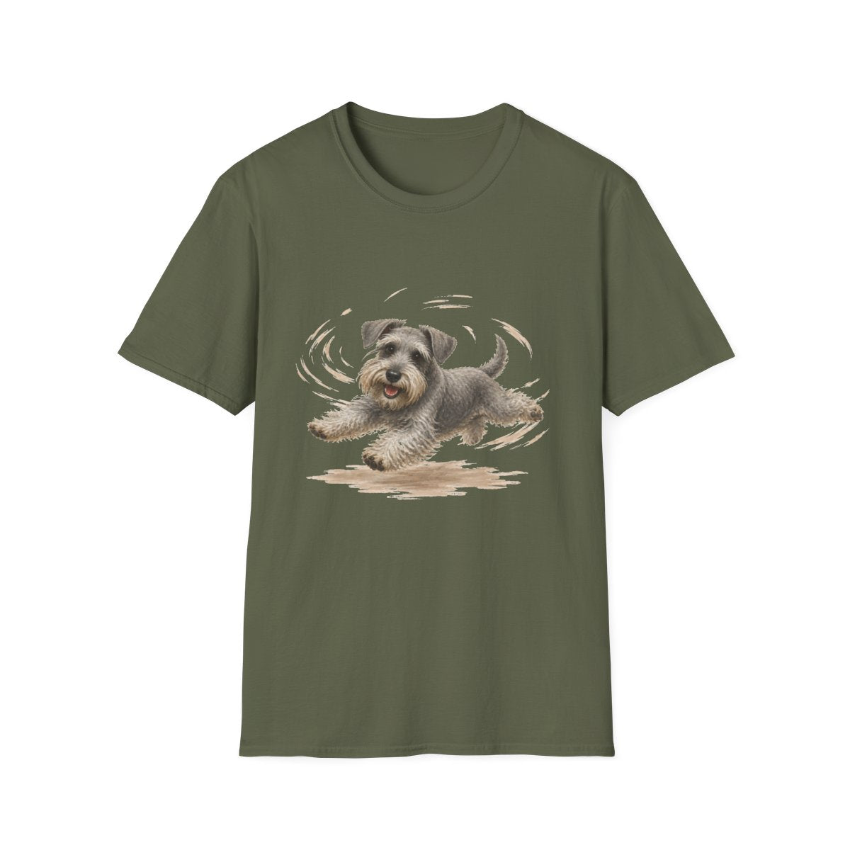 Cesky Terrier Certified Zoomies Champion Tee - Military Green