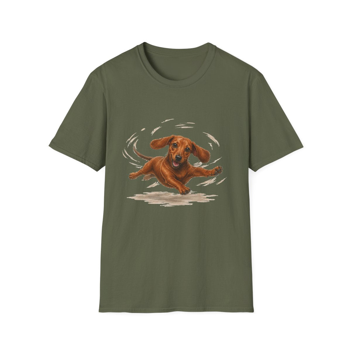 Dachshund Certified Zoomies Champion Tee - Military Green