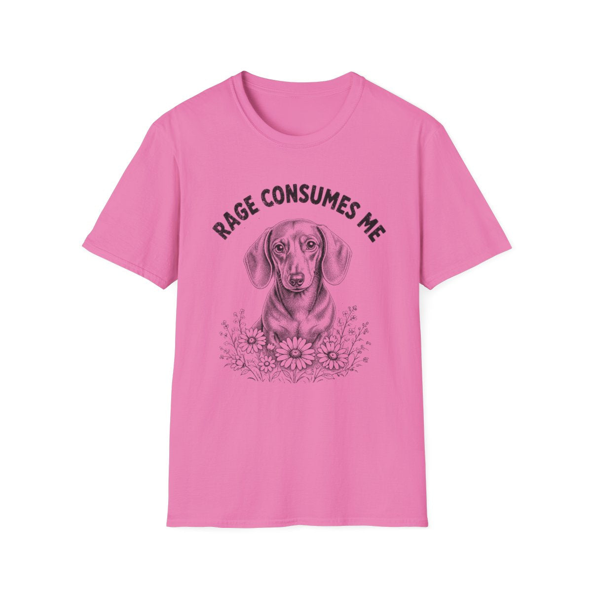 Dachshund Rage Consumes Me Tee - Azalea