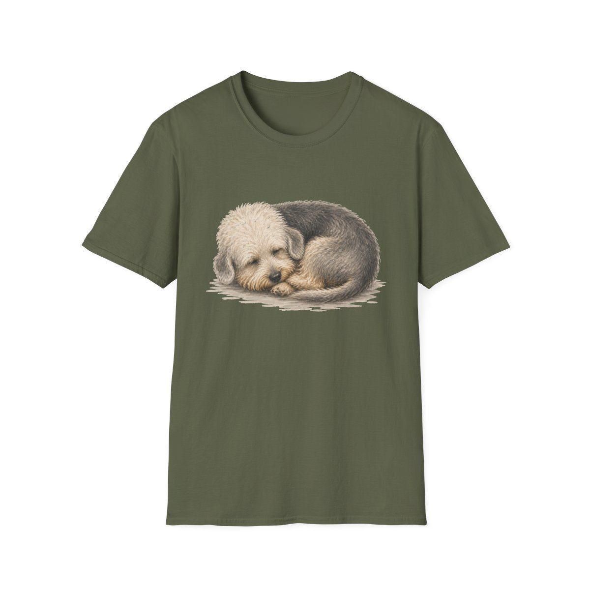 Dandie Dinmont Terrier Rest At Last Tee - Military Green