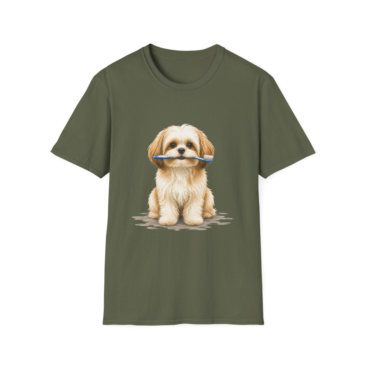 Did Someone Say Dentist Shih Tzu Tee - Military Green
