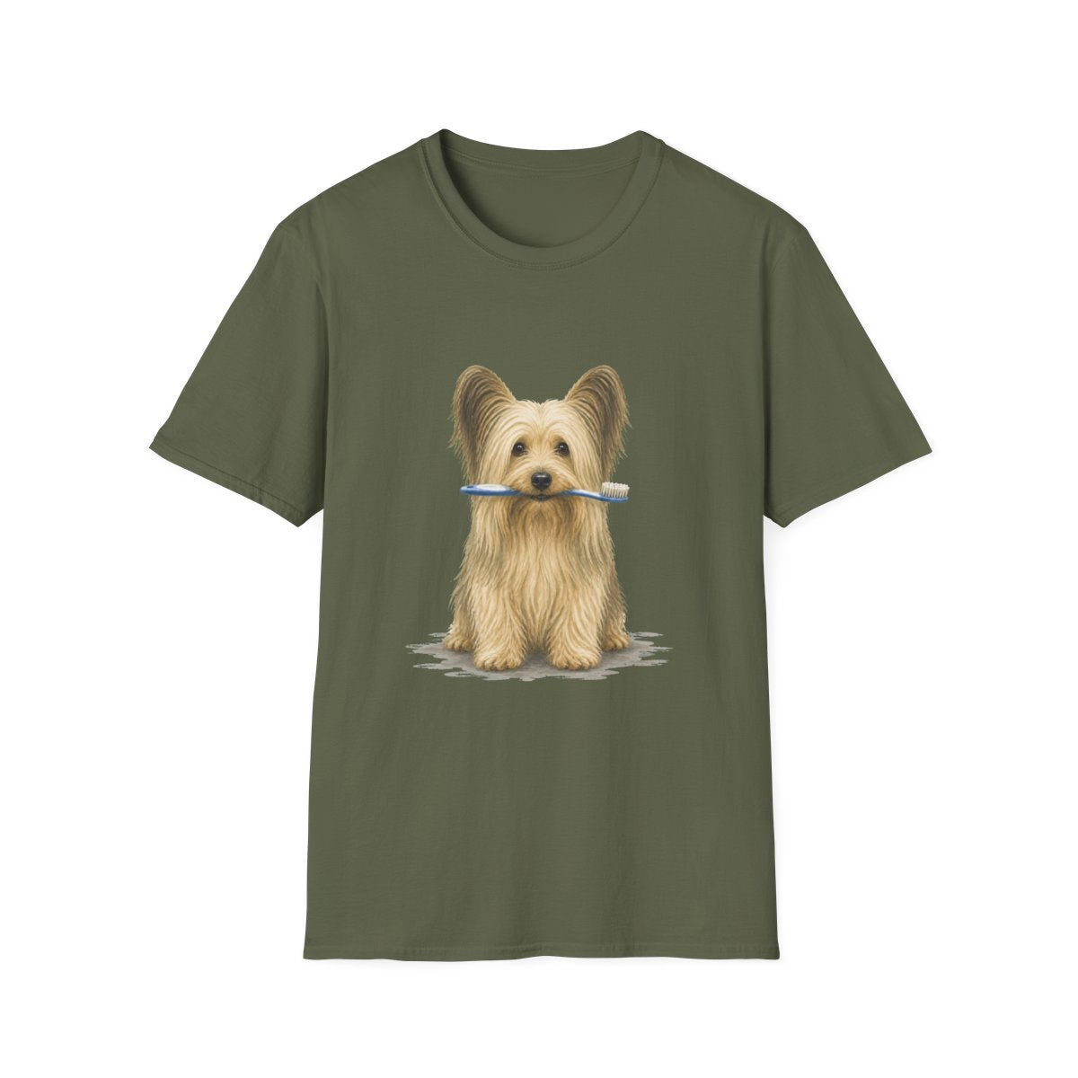 Did Someone Say Dentist Skye Terrier Tee - Military Green