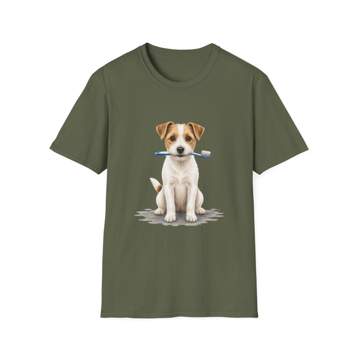 Dis Someone Say Dentist Parson Russell Terrier Tee - Military Green