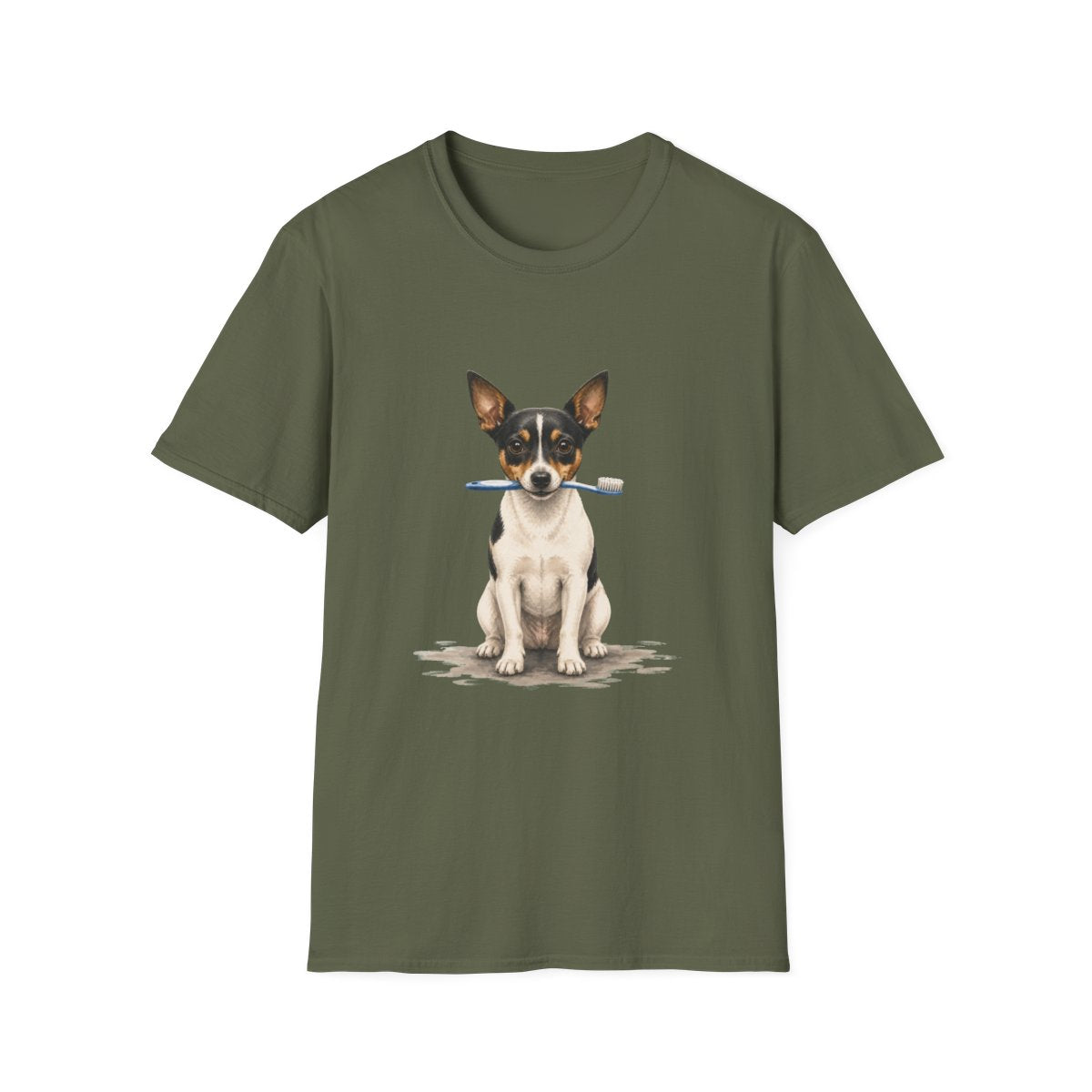 Dis Someone Say Dentist Rat Terrier Tee - Military Green