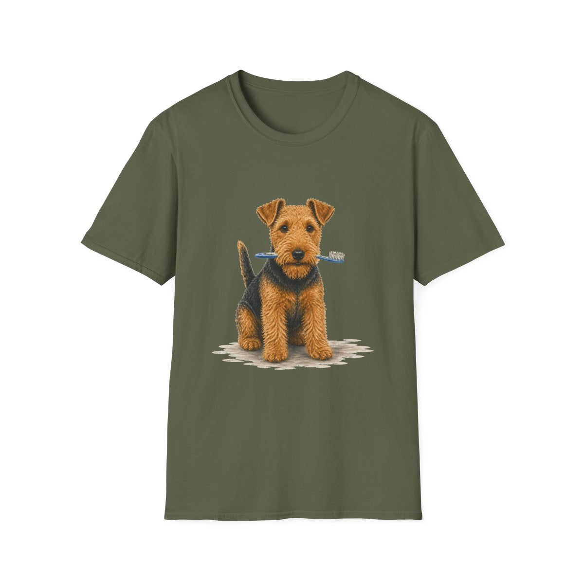 Dis Someone Say Dentist Welsh Terrier Tee - Military Green