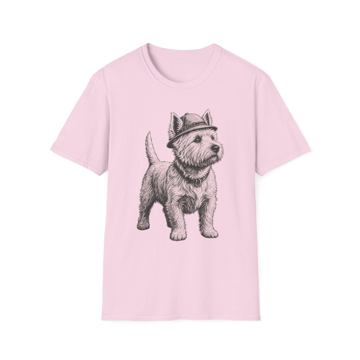 Explorer Westie Tee - Light Pink