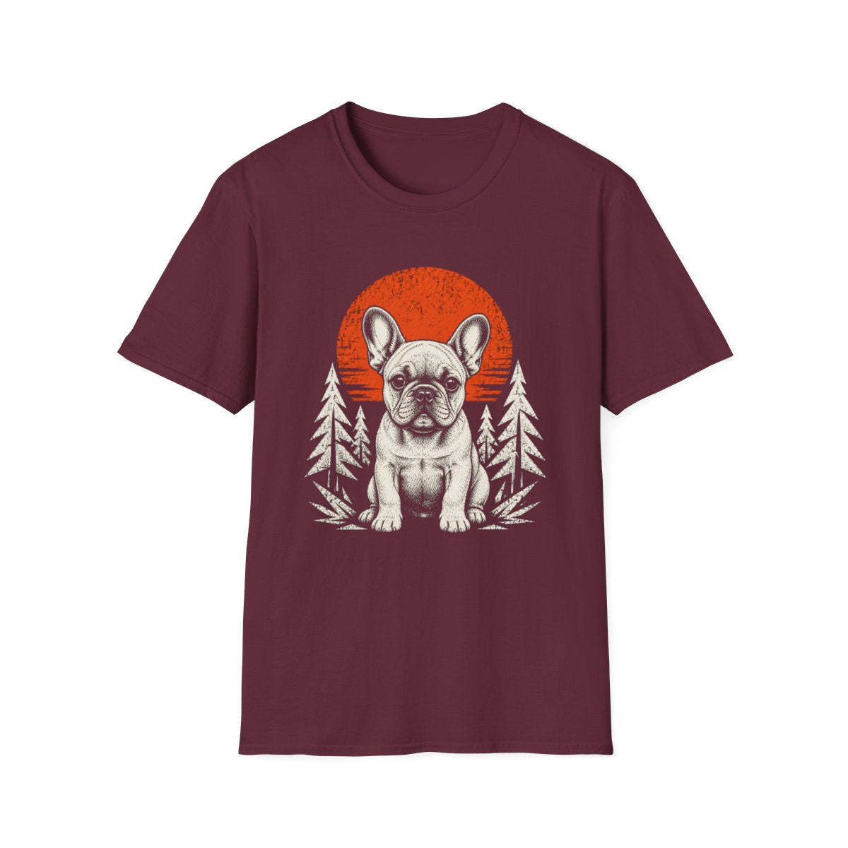 French Bulldog Adventure Club Tee - Maroon