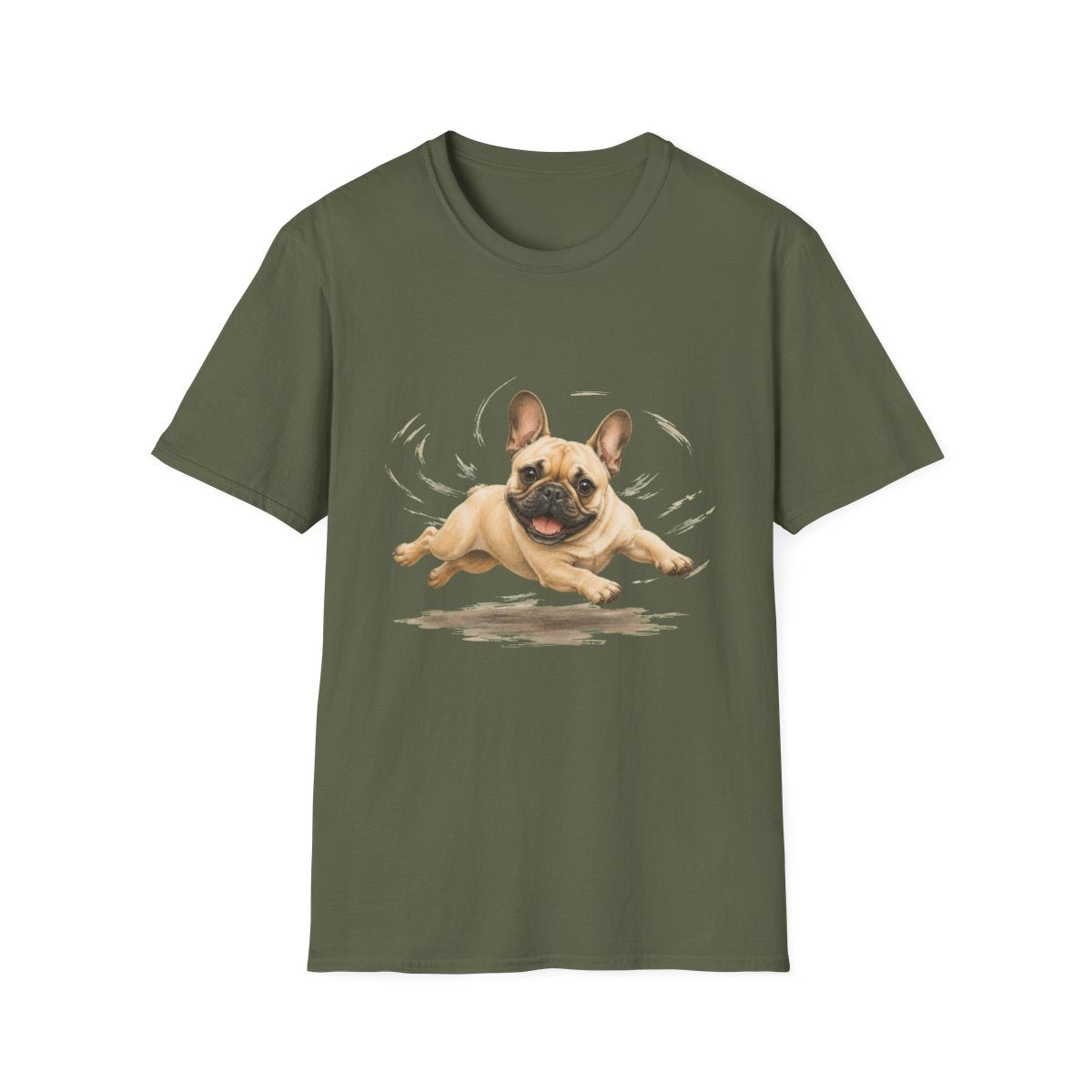 French Bulldog Certified Zoomies Champion Tee - Military Green