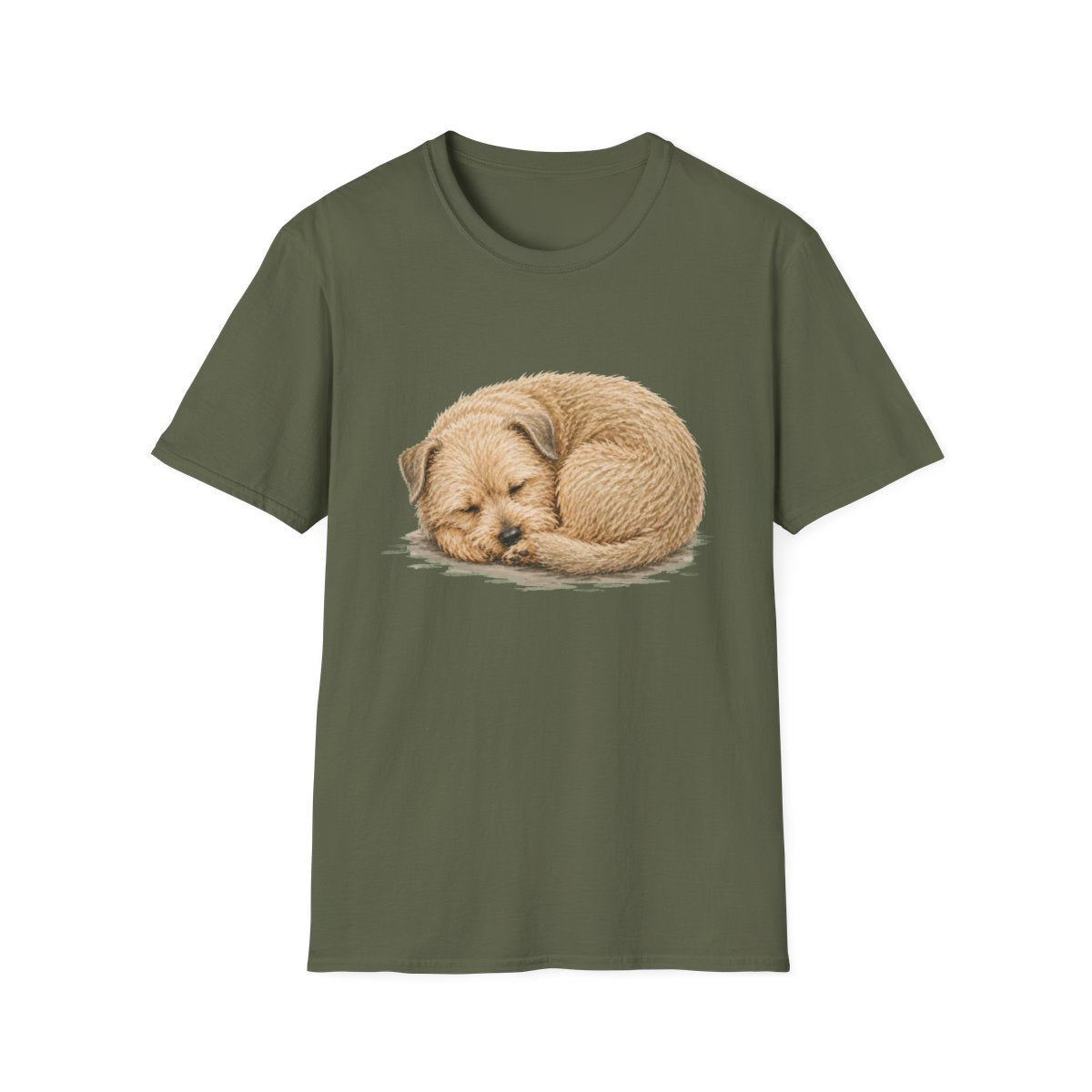 Glen of Imaal Terrier Rest At Last Tee - Military Green