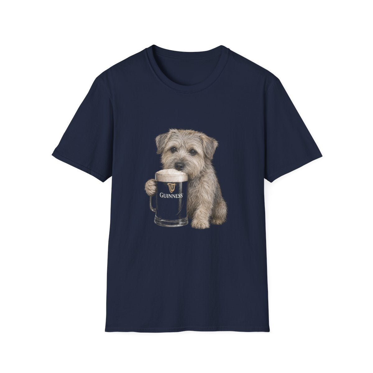 Glen of Imaal Terrier With A Pint Tee - Navy